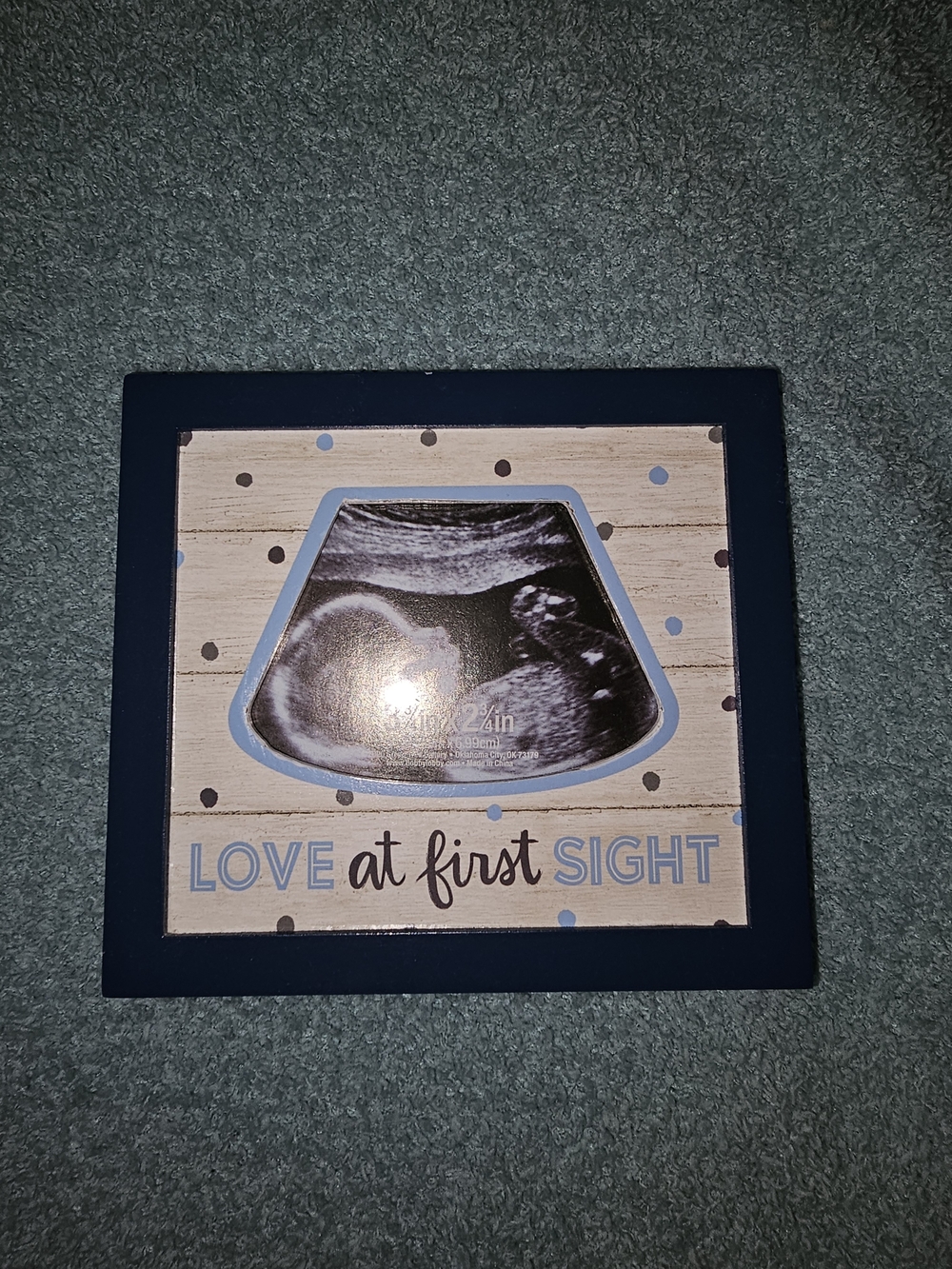 Hobby Lobby Navy Blue Photo Frame with White Back